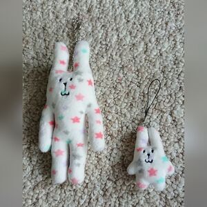 Craftholic Sloth bear double Plush Doll keychain with magnet - Colorful stars